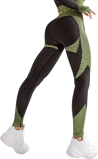 Amazon.com: TSUTAYA Women's Ruched Butt Lifting Yoga Pants High Waist Tummy Control Push Up 