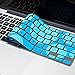 Kuzy - Circles Aqua/Blue Keyboard Silicone Cover Skin for Macbook / Macbook Pro 13, 15, 17 inches Aluminum Unibody