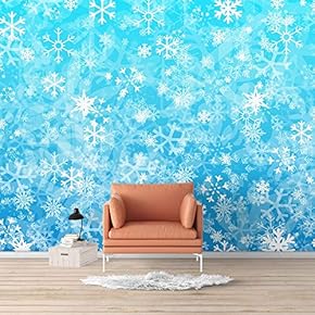 Wall Mural Beautiful Snowflake Floral Photo Removable Self-Adhesive Large Wallpaper - 66x96 inches