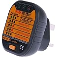 220V ~ 250V Portable Electrical Smart Socket Tester & 50-60Hz AC 12-1000V Pen Circuit Detector-E1518UK