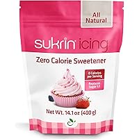 Sukrin Icing - All Natural, Zero Calorie, Zero GI, Powdered 1:1 Sugar Substitute, with Erythritol and Stevia, Keto and Low Ca