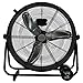 Hurricane Drum Fan - 24 Inch | Pro Series | High Velocity | Heavy Duty Metal Drum Fan for Industrial, Commercial and Greenhouse Use - ETL Listed, Black