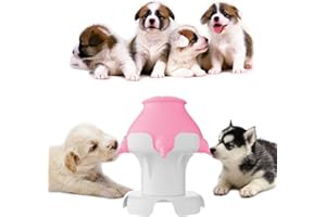 AFDLLDQM Puppy Feeder for Multiple Puppies,【𝟮𝟬𝟮𝟯 𝙐𝙥𝙜𝙧𝙖𝙙𝙚𝙙】 300ml Puppy Milk Feeder Bowl with Adjustable Height for Nursing Puppies, Nipple Puppy Bottles Feeding Station for Kittens, Doggie