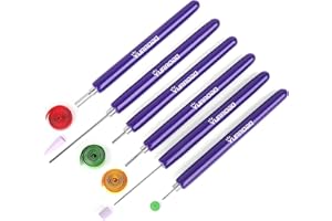 YURROAD 6pcs Multifunction Quilling Slotted Pen Quilling Needle Pen Quilling Filigrana Tools Kit for Paper Strips