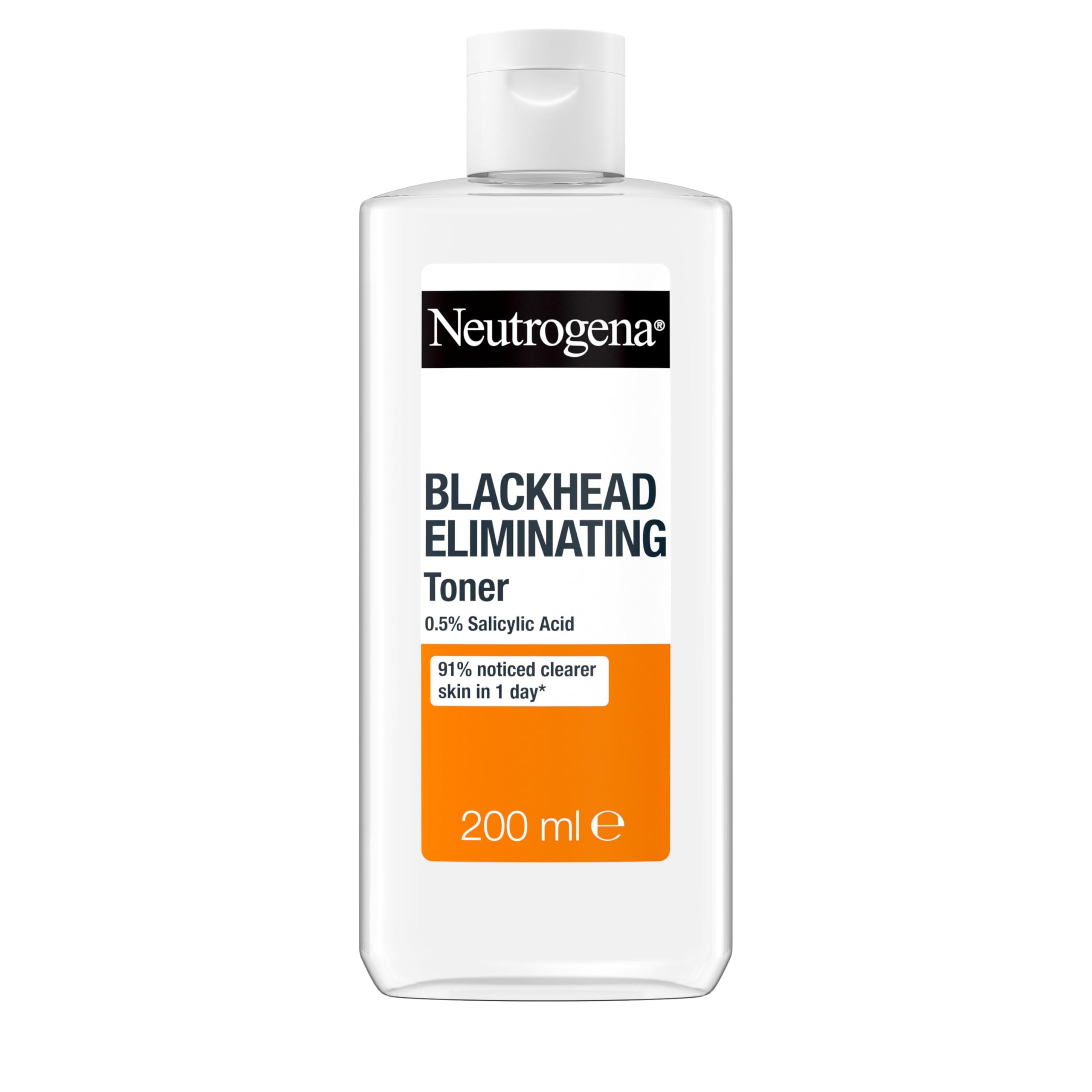 Neutrogena Blackhead Eliminating 0.5% Salicylic Acid Cleansing Toner (1x 200ml), Deep-Cleansing Facial Toner to Eliminate Blackheads and Refine Skin โ image 1
