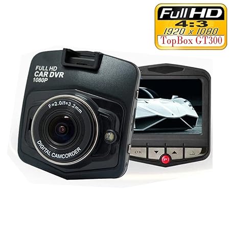 EC11613 GPS 1080p Autokamera Full HD Dashcam Blackbox Carcam Super Night Vision Farbe: Schwarz