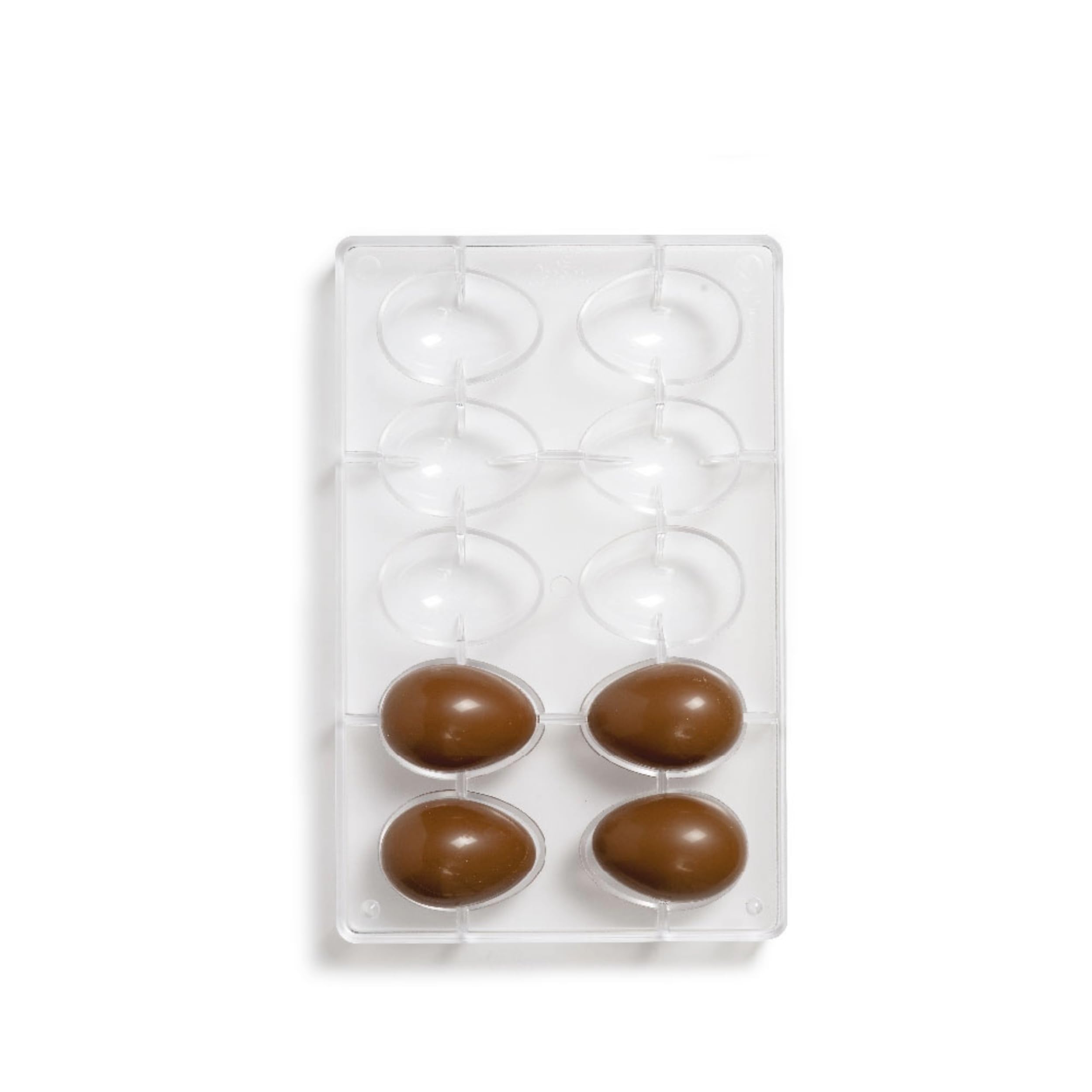 Decora 50050 Egg Polycarbonate Mould with 10 Cavities, 27.5 x 17.5 x 3.5 cm
