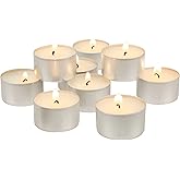 Stonebriar Unscented Long Burning White Tealight Candles, Bulk Pack, 6-7 Hour Burn Time, Smokeless Tealights for Parties, Weddings, Home, 200 Count