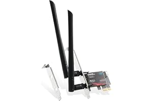 WiFi 6E Card AX5400 PCIe WiFi Network Adapter, Intel AX210 Chip Bluetooth 5.3, Tri-Band 2.4GHz/5GHz/6GHz OFDMA & MU-MIMO, for