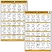 QuickFit 2 Pack Suspension Workout Posters - Volume 1 & 2 - LAMINATED Exercise Charts - 18