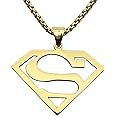 Tapp Collections Stainless Steel Superhero Pendant Necklace