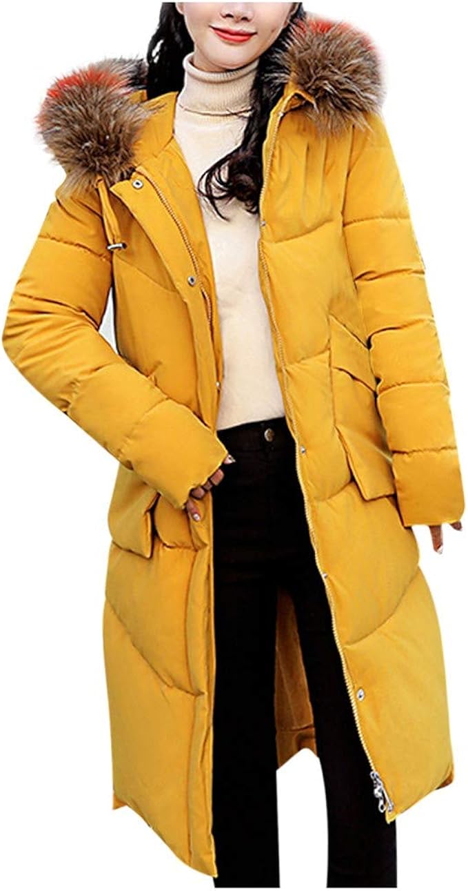 Winterparka Damen Lang Mit Fellkapuze | Gefüttert, Warm, Dick | Größen S-5XL, Eleganter Steppmantel