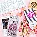 Maxdara Compatible 6 Plus 6s Plus 7 Plus 8 Plus Case Glitter Liquid Case with Screen Protector Bling Sparkle Girls Women Case for 6 Plus 6S Plus 7 Plus 8 Plus (Rosegold)
