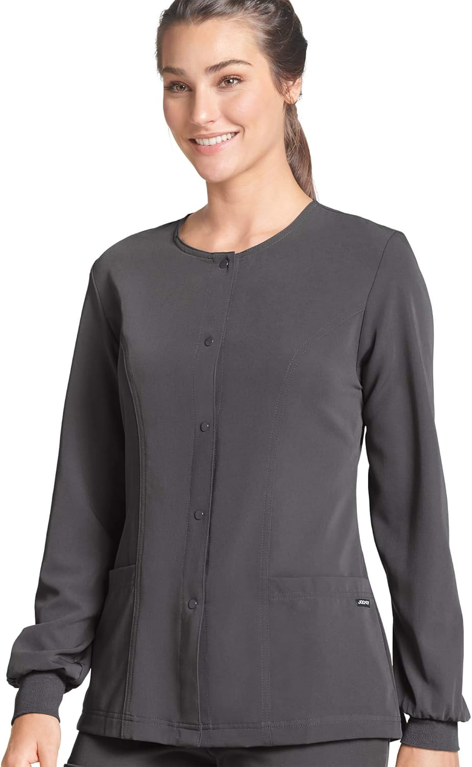 Jockey Women's Scrubs Women's Classic Round Neckline Snap