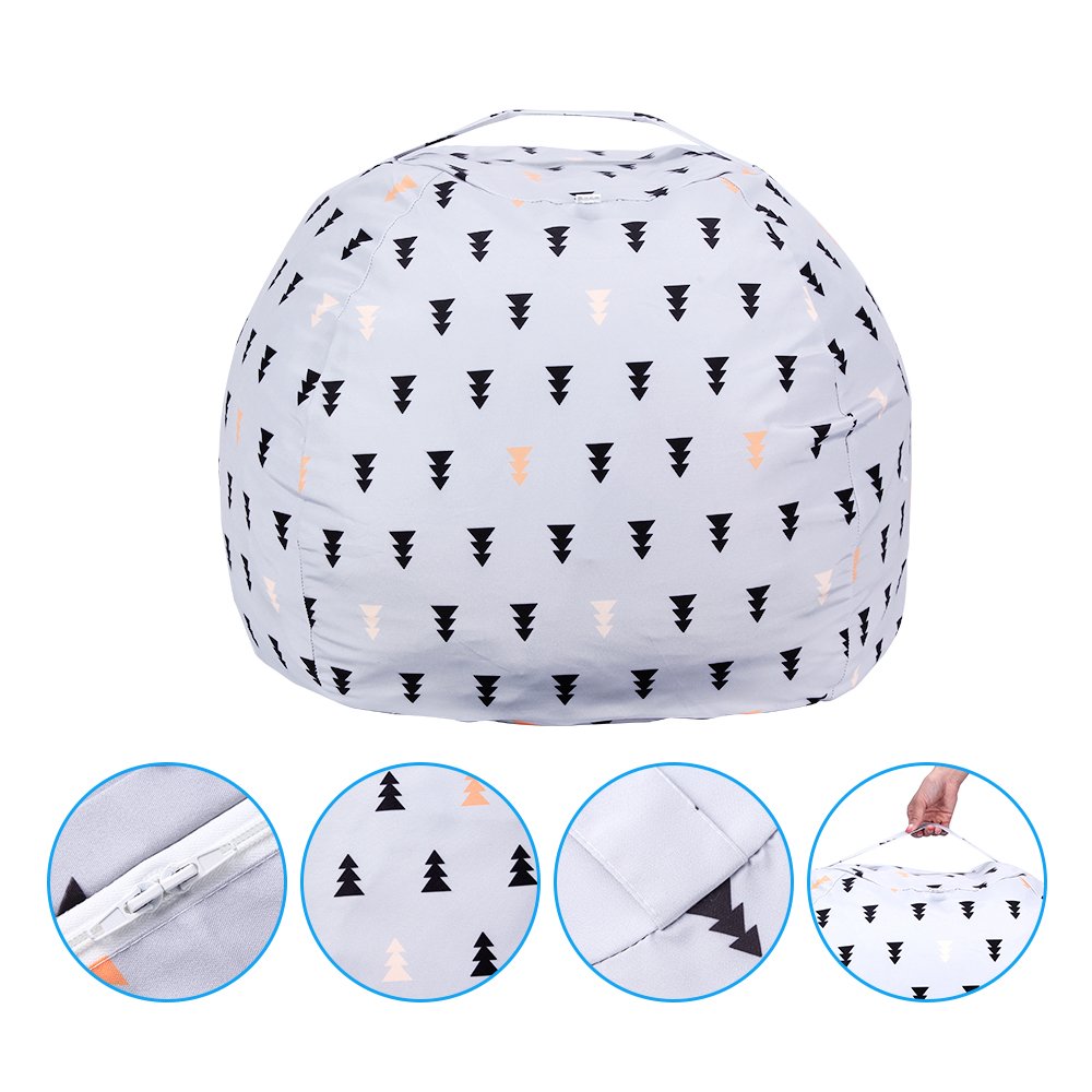 WOYAGE Stuffed Animal Bean Bag Storage Chair | Stuffed Animal Storage Sack |Stuff n Sit Kids\' Furniture | Childrens Bean Bag Chairs (Xmas Tree, XL)