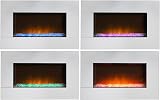 Dimplex Diamantique Optiflame Mirrored Glass Wall Electric Fire 1.4kW Heater view 6