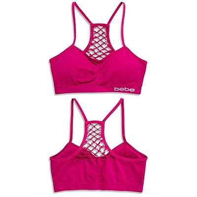 Buy Bebe Girls Seamless Racerback Sports Bra With Removable Pads 4 Pack Buttercup Almond Small Online In Indonesia B0915yhrrm