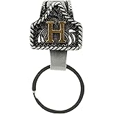 XZYLY Vintage Western Cowboy Letter Keychain,Handmade Metal A-Z Initial Key Chain Clip,Personality key holder for Pocket&Bag