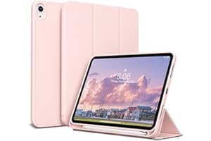 KenKe for iPad (A16) 11th/10th Generation Case (11/10.9 Inch, 2025/2022) with Pencil Holder, Slim Soft TPU Back, Smart Trifol