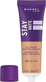 Rimmel London Stay Matte Liquid Mousse Foundation Soft Beige Oil-Free Coverage view 2