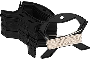 COMPUKAS 10pcs Small Cable Spool Organizer Wraps for Audio Video and Extension Cords Lightweight Plastic Cord