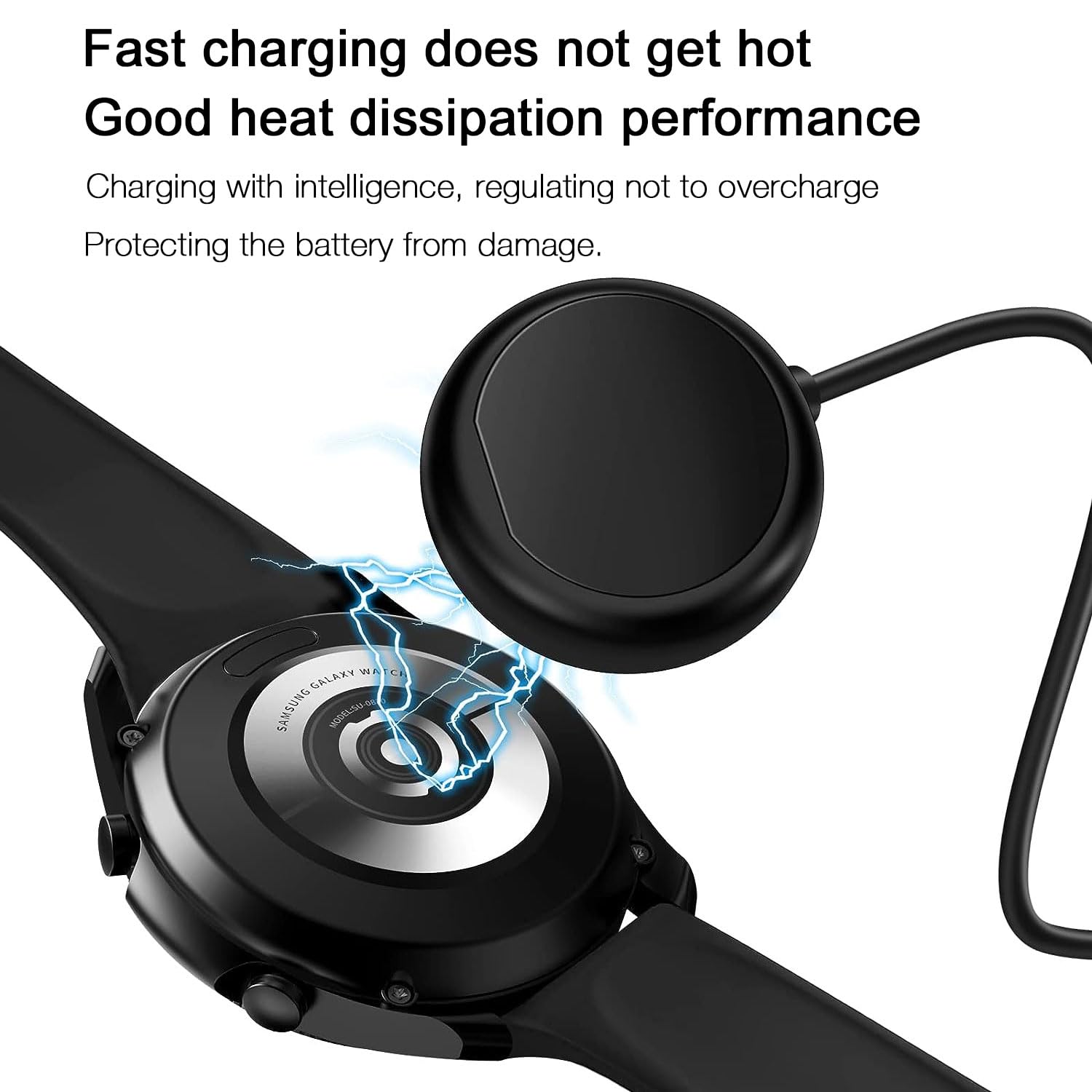 Watch Charger Compatible for Samsung Galaxy Watch 8/8 Classic,7/6/Ultra, 5/5 Pro/4/4/6 Classic/3/Active 2/Active 1, Magnetic Wall Fast Charging Adapter & Cable, Magnetic Wireless Charging Cable 3.3FT