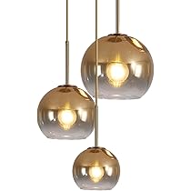 KCO Lighting Gold Cluster Pendant 3-Light Large Glass