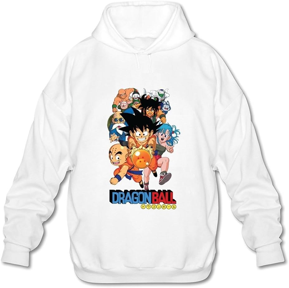 Men's Kid Goku Holds The Dragon Ball 100% Cotton Hoodies Sweatshirt Black
