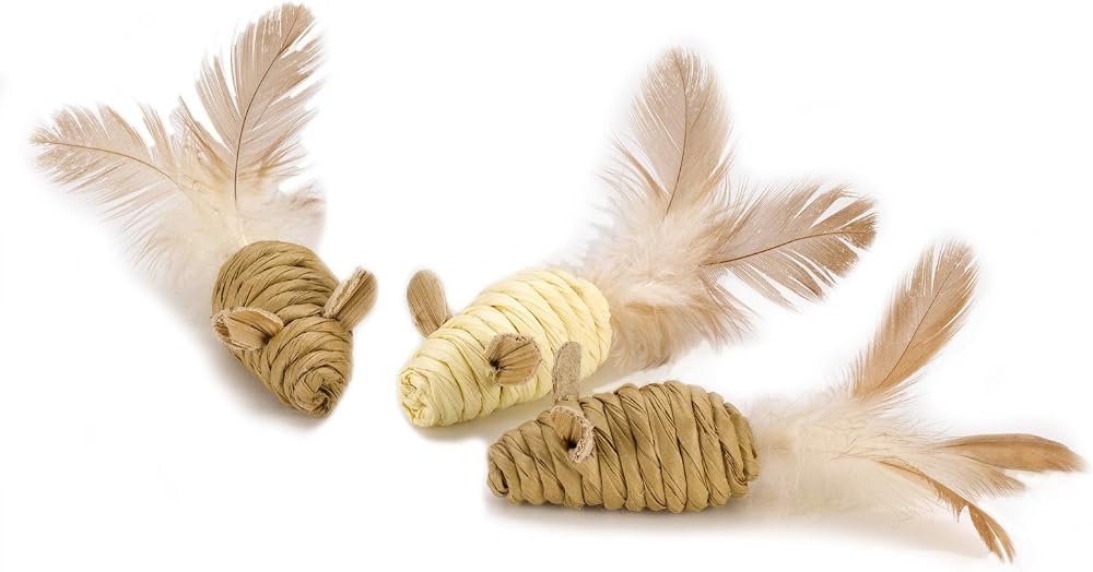 Petface Catkin's Mini Mice Tails Cat Toy 3 Piece Sisal Catnip