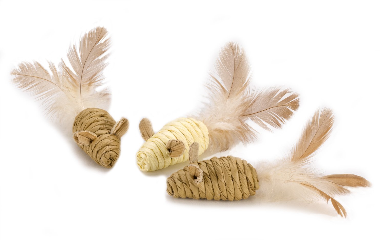 Petface (Catkin's by Petface) Mini Mice Tails Cat Toy, Sisal Mice with Natural Catnip, 3-Piece