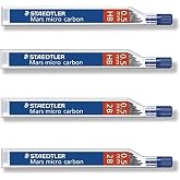 Staedtler Mars Micro Carbon pencils 0.5mm lead refill 2B &amp; HB, Total 48 leads