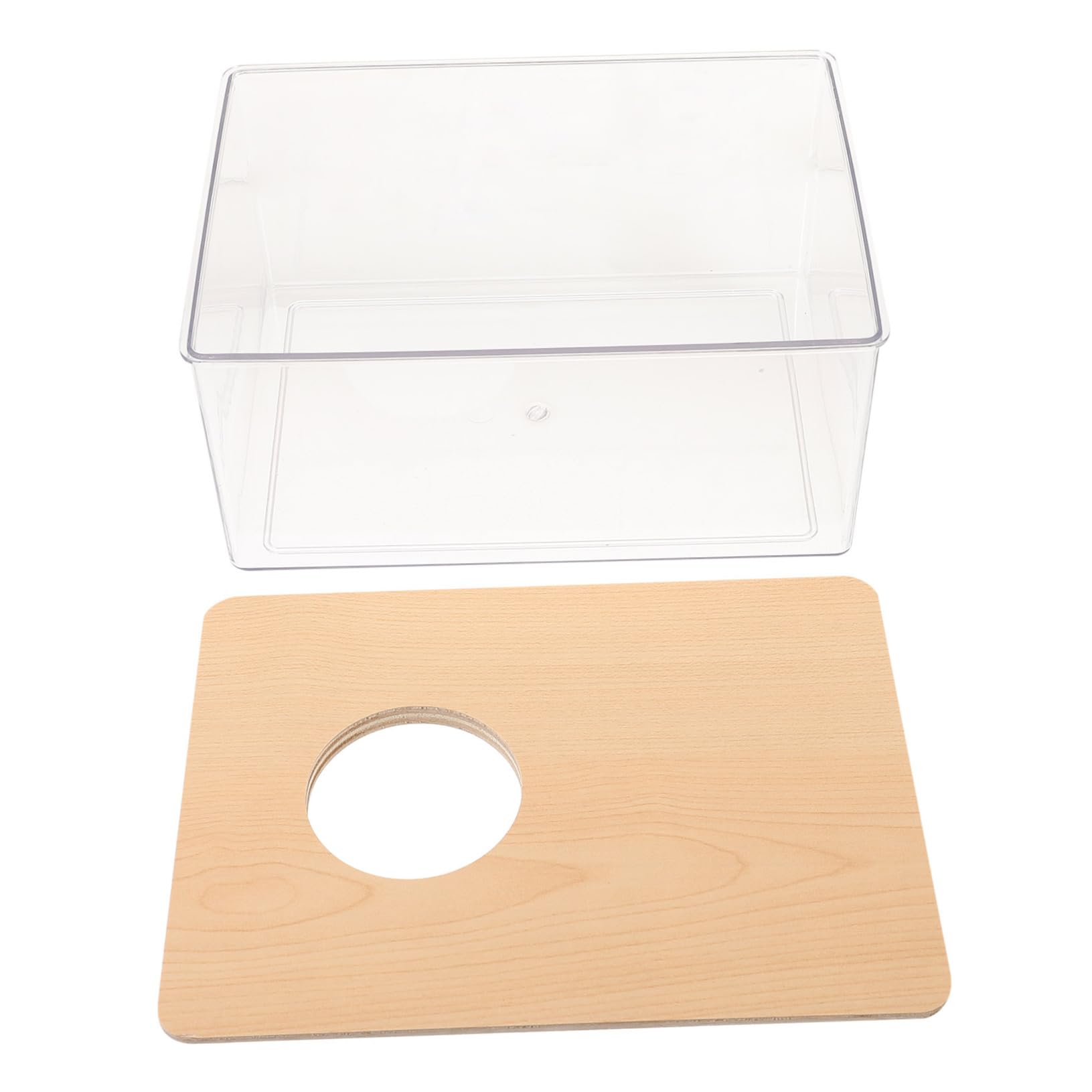 Housoutil Hamster Sand Bath Tub Clear Acrylic Small Animal Bathroom Tray 7.9X6.1X3.9 Inch Deep Sand Bath for Hamsters Chinchillas Gerbils