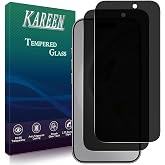 KAREEN 2 Pack Privacy Screen Protector for iPhone 17 Pro 6.3-Inch | Anti Spy Private Tempered Glass Film, 9H Hardness, Easy to Install, Bubble Free, Case Friendly
