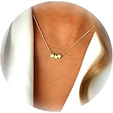 Collner 14K Gold Heart Pendant Necklace for Women Dainty Star Necklace Tiny Evil Eye Choker Necklace Boho Crescent Moon Neckl