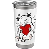Cute Opossum Holding Heart Valentine Love Graphic Stainless Steel Insulated Tumbler
