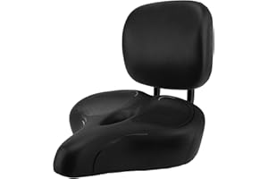 Backrest Saddle Bike Seat, Thicker Soft Cycle Saddle with Backrest, Widened Bike Seat Cushion Back Seat Accessories for Mount