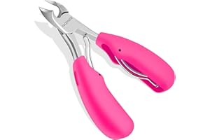 FACEMADE Toenail Clippers, Professional Ingrown Toenail Tools, Podiatrist Toenail Clippers, Super Sharp Curved Blade Suitable for Trimming Ingrown or Thick Toenails for Men & Seniors (Rose Red)