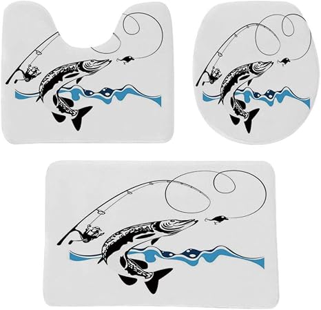 Amazon Co Jp 釣りの装飾 トイレマット セット浴室マット 3点セット ビッグパイクフィッシュキャッチワブラーリールトラップインリバーラプトリアルプレデタープリント 防音 ラグマット 洗える おしゃれ 40 60cm ブラックブルー ホーム キッチン Amazon Co Jp 釣りの装飾 トイレマット セット浴室マット 3点セット ビッグパイクフィッシュキャッチワブラーリールトラップインリバーラプトリアルプレデタープリント 防音 ラグマット 洗える おしゃれ 40 60cm ブラックブルー ホーム キッチン