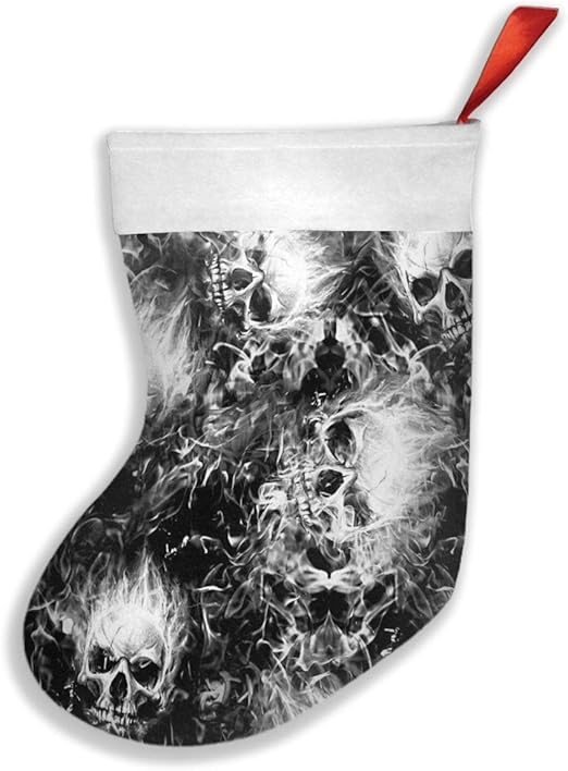 Amazon Com Qiffan22 Flaming Skulls Christmas Stockings Xmas