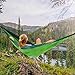 HeyMate Camping Hammock 210T Portable Lightweight Parachute Nylon Hammocks with Tree Straps&Carabiners For Backpacking, Camping, Hiking, Travel, Beach, Yard (Green, 108''x55'')