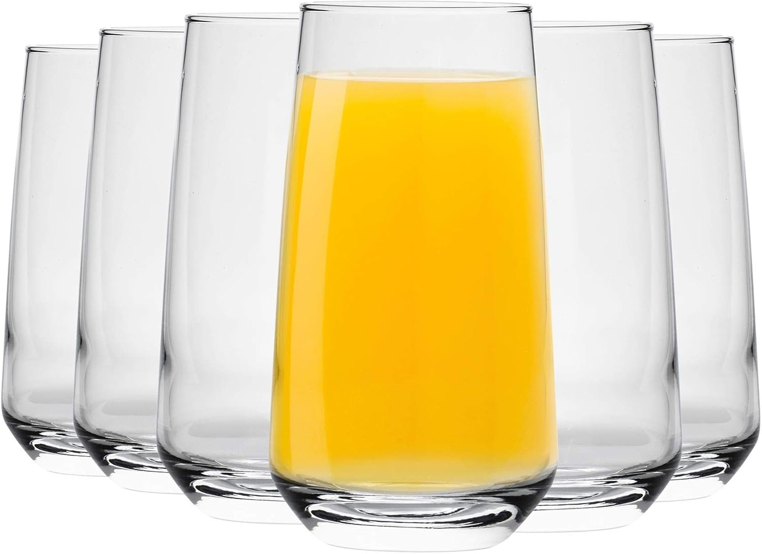 Argon Tableware Tallo Hiball Glasses Set of 6-480ml Tall Highball Cocktail, Juice & Water Tumblers