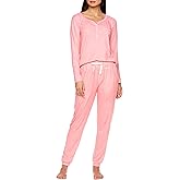 bebe Womens Pajama Set with Pockets - Long Sleeve Shirt and Pajama Pants Pj Set