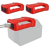 Fybemax 2 Pack USB Charger Adapter for Milwaukee M18 18V Battery with USB & Type-C Fast Charging Power Wheel Adapter (No Battery)