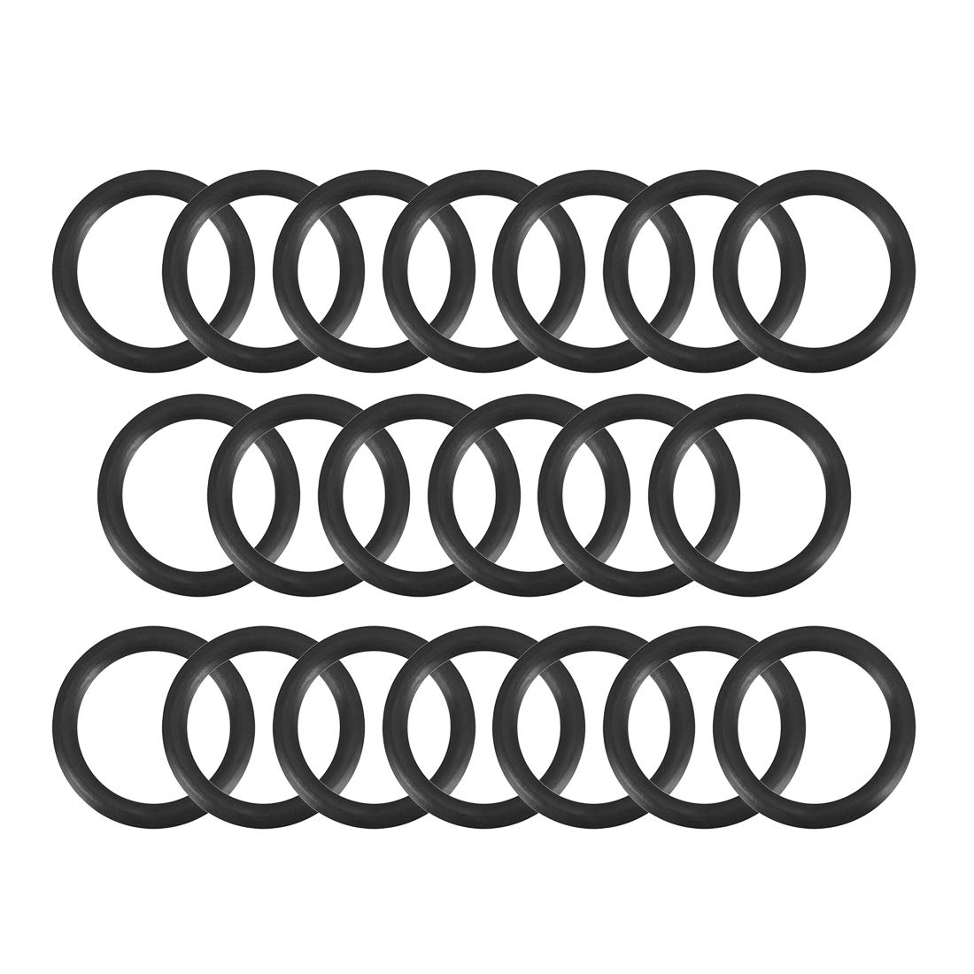 sourcing map Nitrile Rubber O-Rings 15mm OD 11mm ID 2mm Width, Metric Sealing Gasket for Automotive Machine Plumbing, Pack of 20