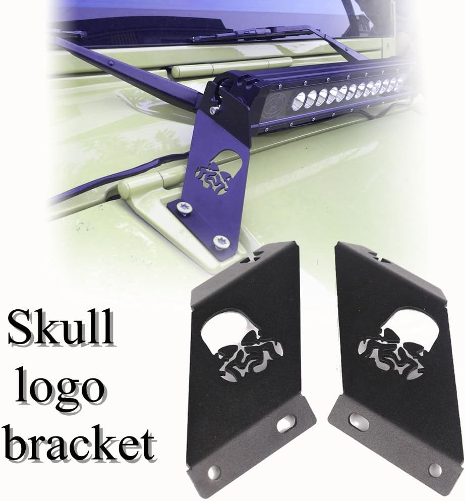 Athiry 20 Inch Straight Led Light Bar Mount Brackets Stable Kit Steel Vehicle For Jeep JK wrangler 2007-2015