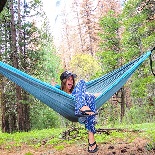 Insane Deal! Best Camping Double Hammock Includes: Tree Straps and  Carabiners Ultralight Portable Compact Parachute Nylon Perfect for Outdoor