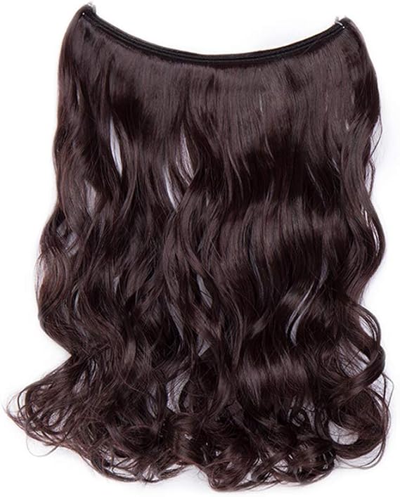 SEGO Postiche Extension Cheveux Fil Invisible Synthetique Boucle Ondule