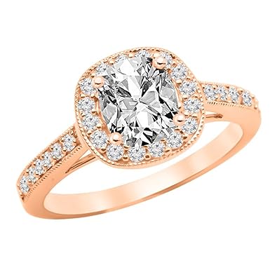 2 38 Ctw 14k White Gold Gia Certified Cushion Cut Graduating Round