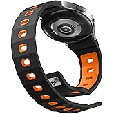 Negatta Sport Silicone Band Compatible with Samsung Galaxy Watch 7 6 5 4 FE 40mm 44mm/for Galaxy Watch 6 4 Classic 43mm 47mm 42mm 46mm/Watch 5 Pro 45mm/Active 2, 20mm No Gap Strap for Men Women