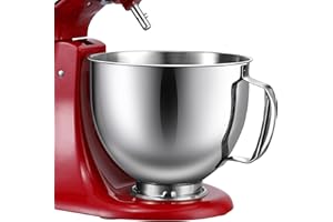 Gdrtwwh Stainless Steel Bowl for KitchenAid 4.5-5 Quart Tilt-Head Stand Mixer,Replacement with KitchenAid Mixer Bowl, Dishwasher Safe